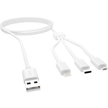 Micro, Type C & Lightning Premier Charging cable (RCC001)